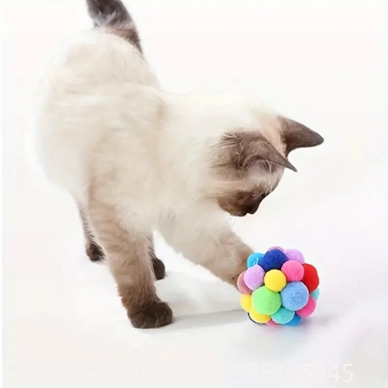 Interactive Elastic Bell Ball Set For Cat Self Entertainment