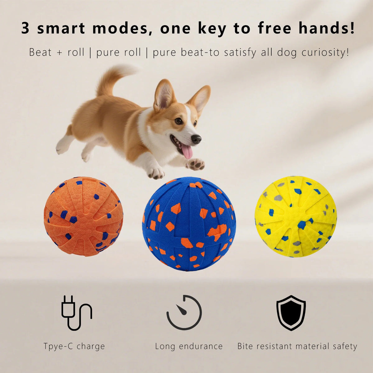 Booteely Automatic Interactive Rechargeable Dog Ball Toy